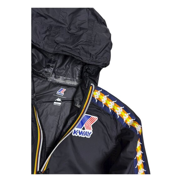 K-WAY x KAPPA Le Vrai Claude Waterproof Designer Windbreaker Jacket Womens Small - Picture 3 of 5